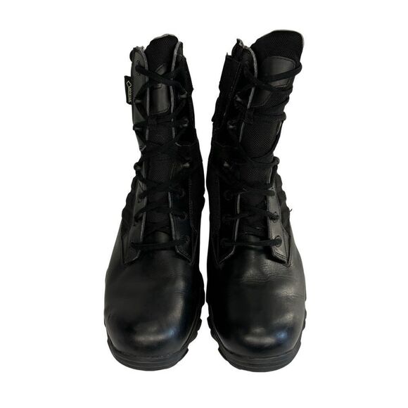 Men’s Bates gore text black leather combat boots size 14 - Picture 2 of 6